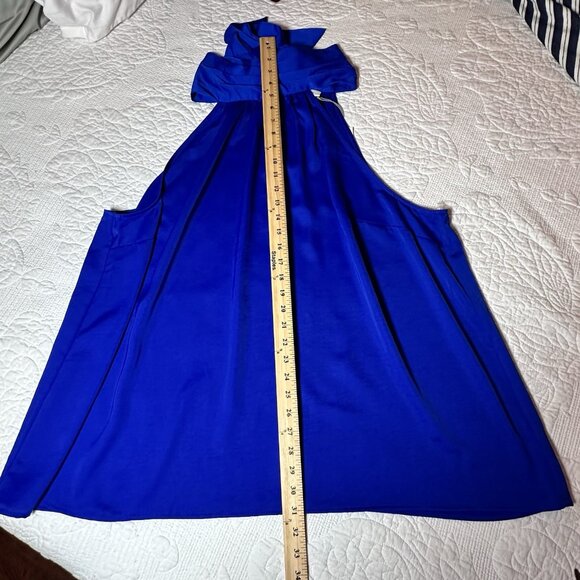 NWT A New Day Womens 3x Royal Blue Halter Top With Tie Back Blouse - Picture 11 of 15